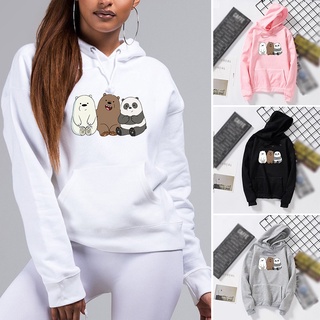 Áo Hoodie Harajuku Dài Tay In Hình Gấu Dành Cho Nam Và Nữ