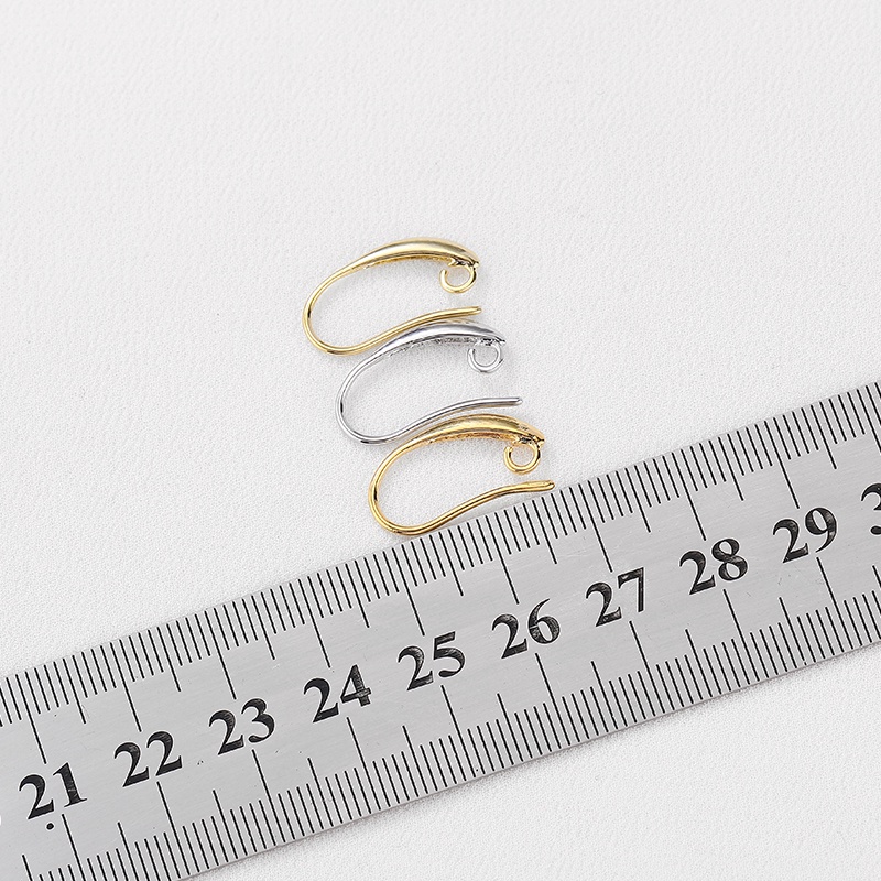 Một Cặp Khuyên Tai Móc diy Chữ U Bằng Đồng 14K Màu Vàng Kim Trang Sức Khuyên Tai Thủ Công