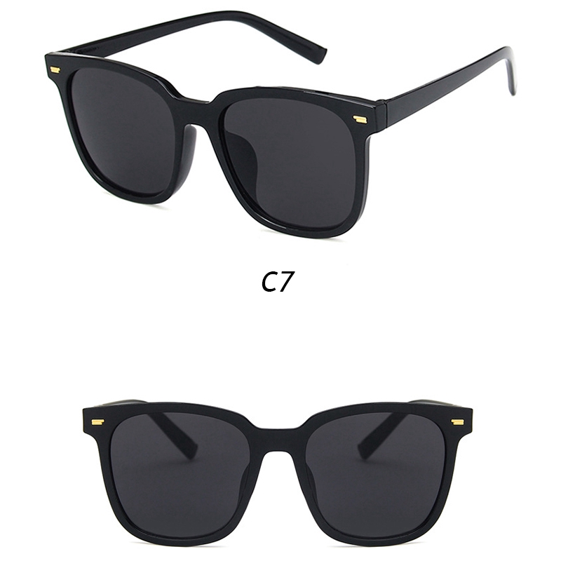 Kính Mát Gọng Vuông Chống Tia Uv Phong Cách Retro Cho Nam Và Nữ