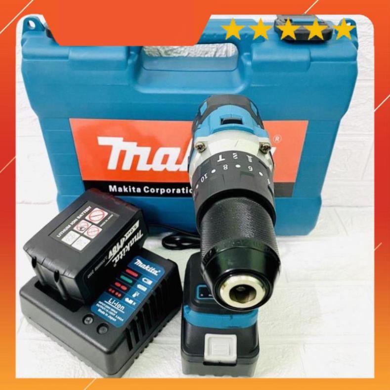 Máy khoan pin MAKITA 118V KHÔNG CHỔI THAN, 3 CHỨC NĂNG