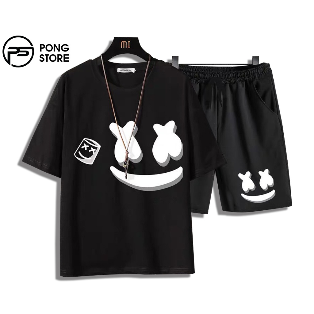 Đồ bộ nam thể thao thời trang MARSHMELLO, bộ đồ nam hè mặc nhà chất thun thoáng mát form đẹp
