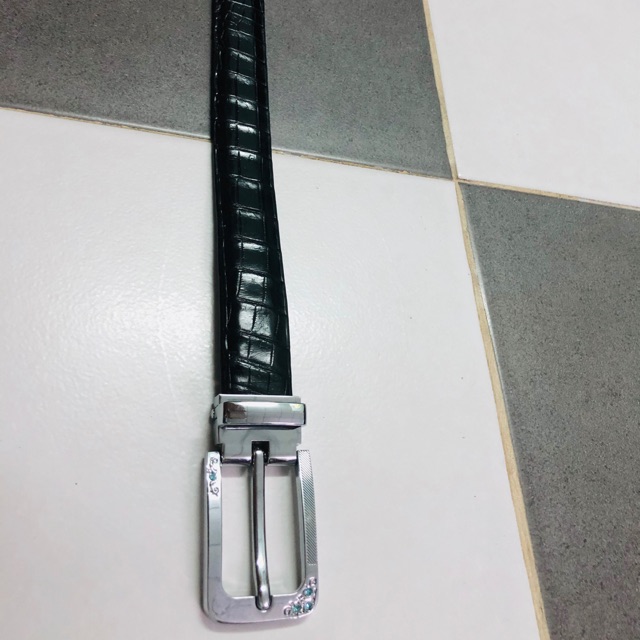 Dây lưng nữ da cá sấu cao cấp chính hiệu full box. KHÔNG bán hàng dập vân cá sấu.