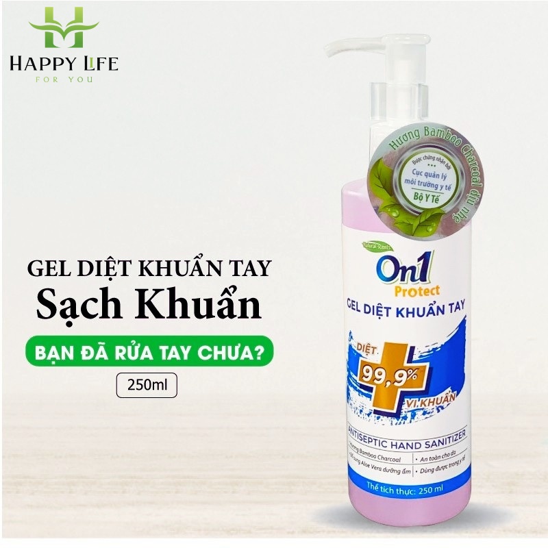 Gel rửa tay khô sạch khuẩn On1 250ml hương Bamboo Charcoal, sạch khuẩn, tiện dụng - Happy Life for You | BigBuy360 - bigbuy360.vn