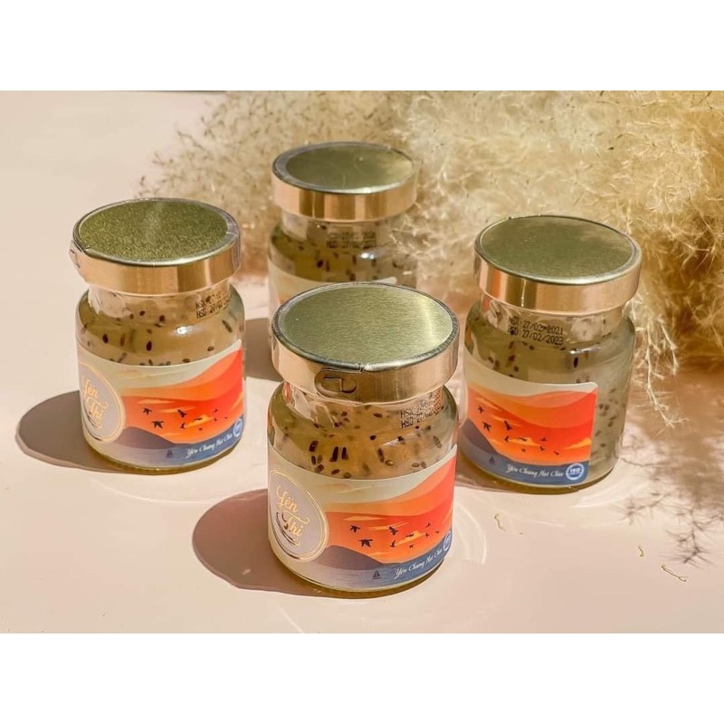 YẾN CHƯNG HẠT CHIA - YẾN THỊ - YẾN HŨ NGUYÊN CHẤT - YẾN TƯƠI CHƯNG SẴN - Hũ yến 12gram 70ml | Thế Giới Skin Care