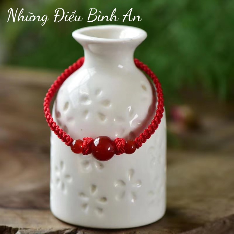 Vòng tay mã não tự nhiên phong thủy mang lại bình an, may mắn 💕FREESHIP 50k💕 - Những Điều Bình An