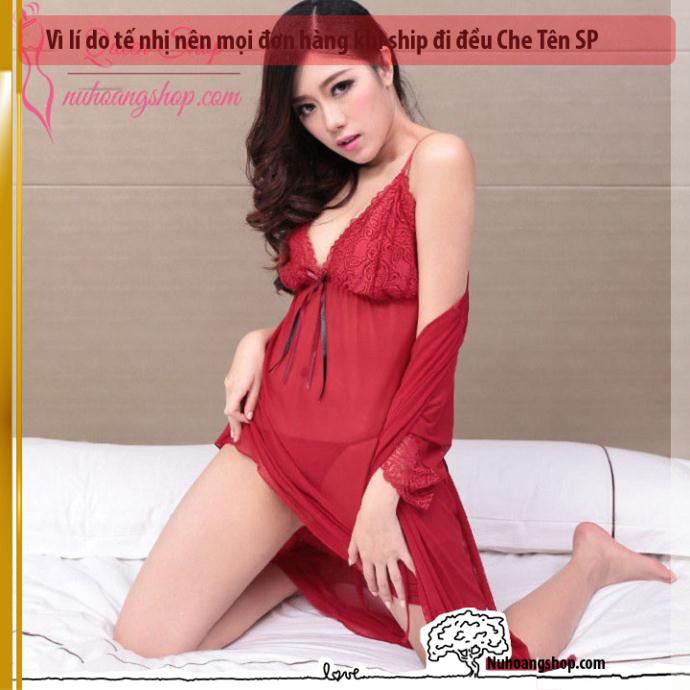 Váy ngủ có áo choàng gợi cảm VAY287- đầm ngủ kèm áo choàng cao cấp