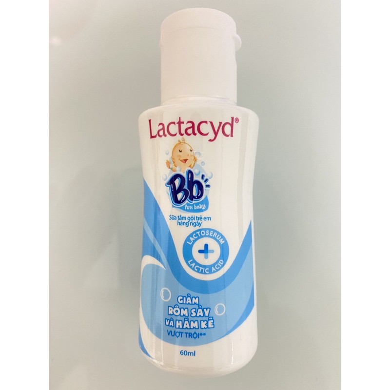  Sữa Tắm ,Gội An Toàn Cho Bé Lactacyd BB 60ml.Chính Hãng