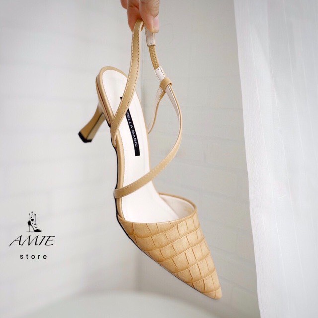 ZZ99- Giày cao gót nữ kiểu công sở, sandal 7 phân gót nhọn slingback 3 màu sang chảnh- AT800