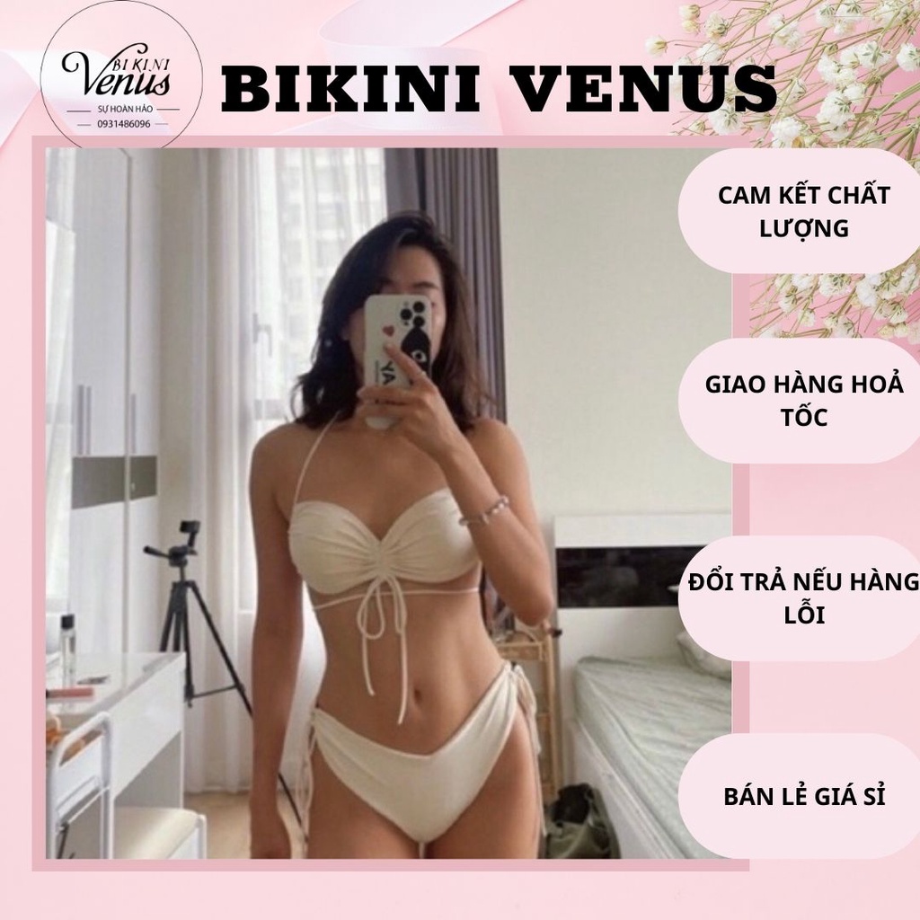 Bikini 2 mảnh Ninh Dương Lan Ngọc mẫu hót áo rút dây giữa ngực( kèm video+hình thật) em