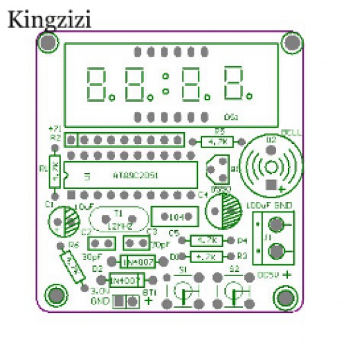 Bộ Lắp Ráp Đồng Hồ Điện Tử 4 Bit At89c2051