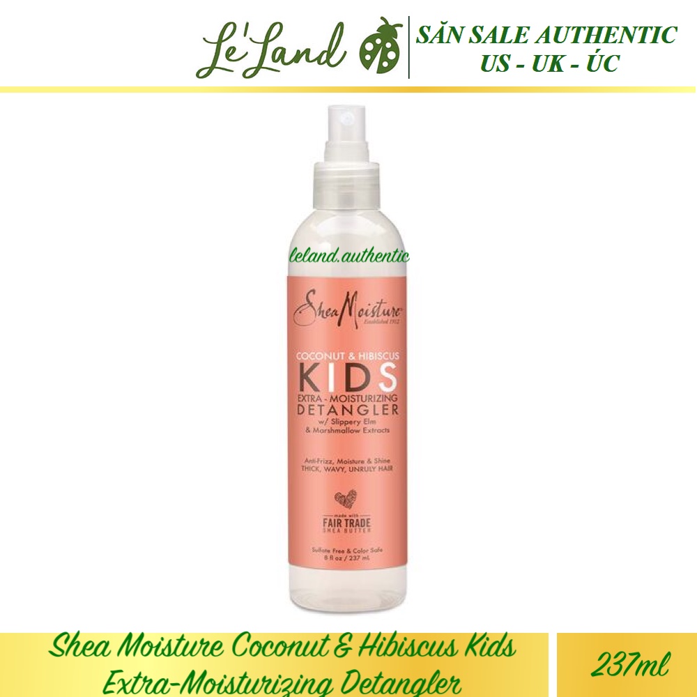 Bill US - Xịt dưỡng tóc cho bé Shea Moisture Coconut &amp; Hibiscus Kids Extra-Moisturizing Detangler SheaMoisture