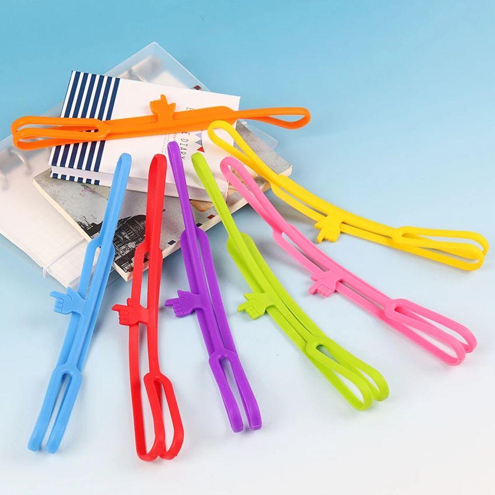 Lanfy Kẹp Đánh Dấu Trang Sách Bằng Silicon Hình Ngón Tay Vui Nhộn Cho Học Sinh