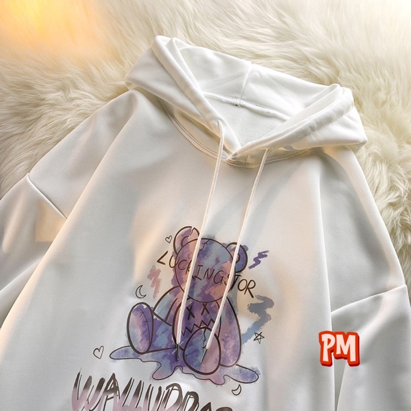 Áo hoodie gấu looking PM11