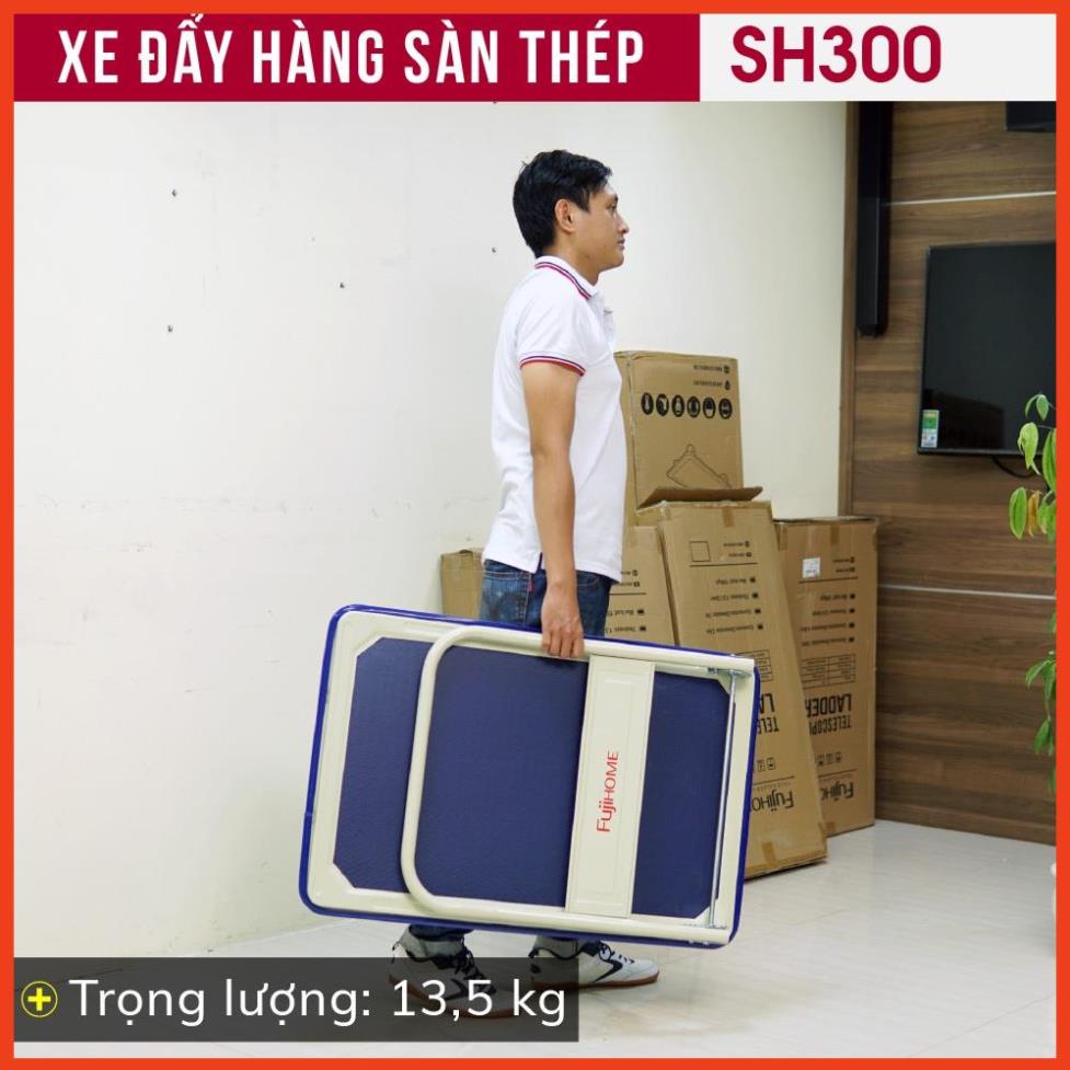 Xe đẩy hàng 4 bánh gấp gọn Fujihome | Advindeq, thương hiệu Nhật Bản, bánh cao su siêu bền, xe kéo hàng gấp gọn đa năng