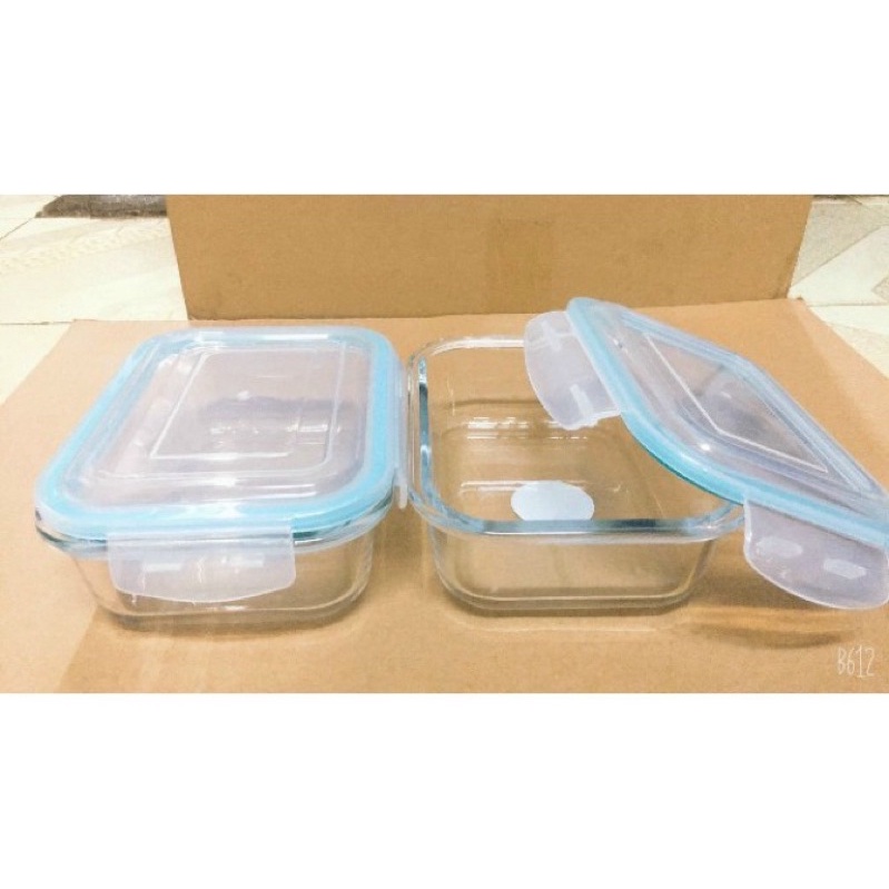 (GIÁ TỐT) Hộp Thuỷ Tinh Chịu Nhiệt Nắp Chống Tràn, 620/640Ml Đựng Thức Ăn