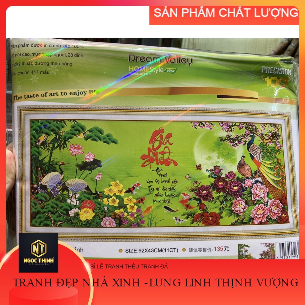 Tranh thêu chữ thập Gia đình DV6211 kích thước 92*43cm [Hàng có sẵn]