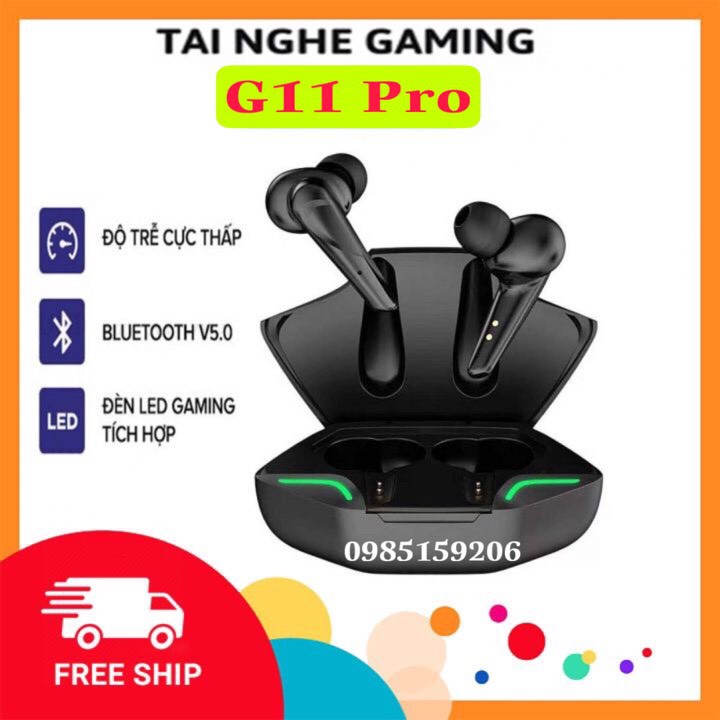 Tai nghe Gaming G11 PRO Tws Bluetooth 5.0.Tai nghe chơi game bluetooth, Không dây có mic với độ trễ cực thấp