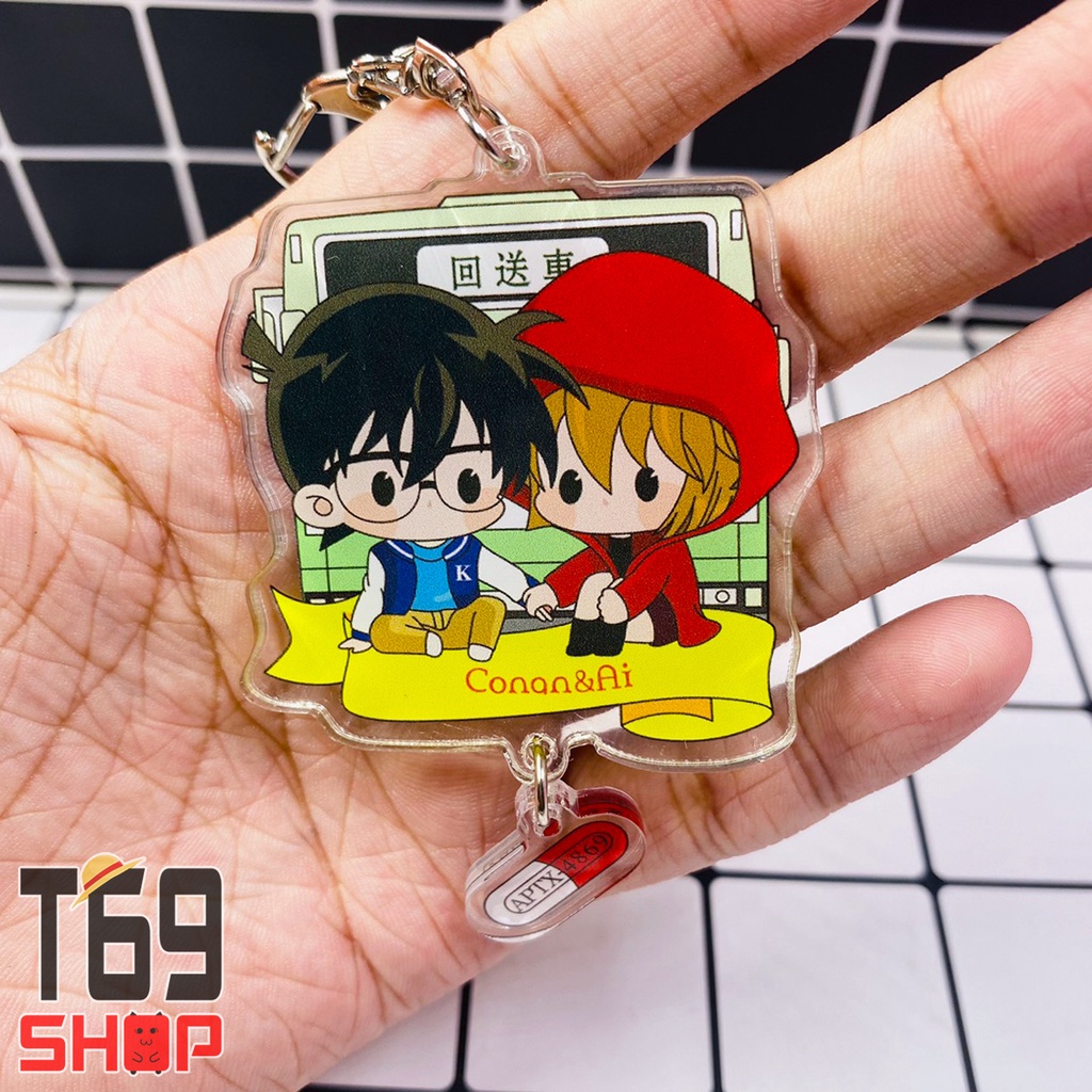 Móc khóa mica anime Detective Conan - Couple