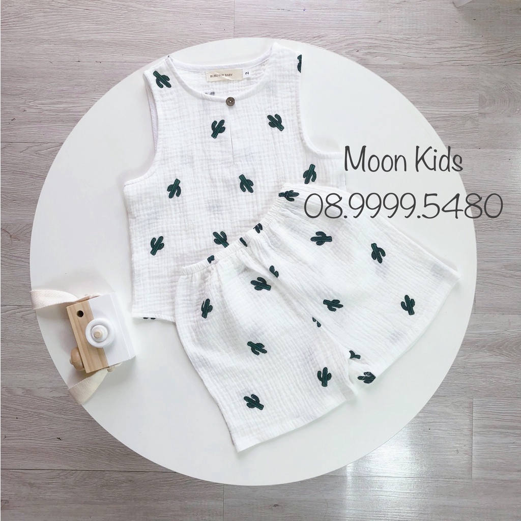 Set Ba Lỗ Hoạ Tiết Đáng Yêu Cho Bé Chất Muslin Thấm Hút