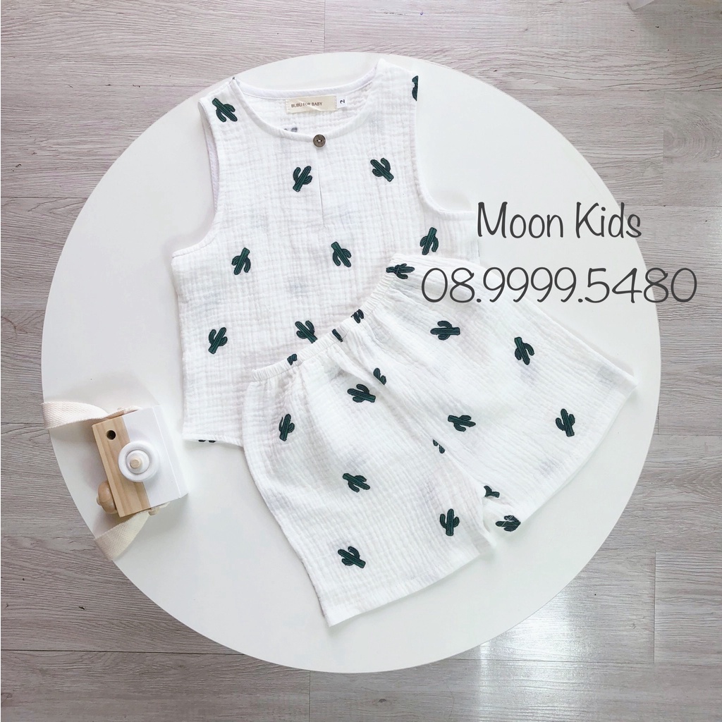 Set Ba Lỗ Hoạ Tiết Đáng Yêu Cho Bé Chất Muslin Thấm Hút