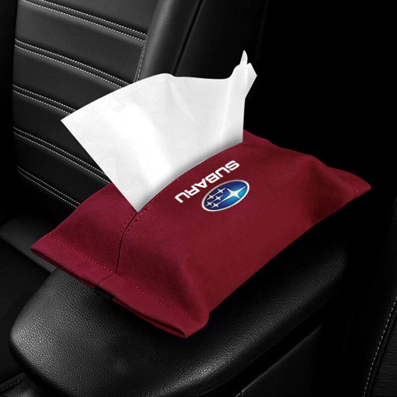 1 hộp đựng khăn giấy treo ghế ngồi xe hơi Subaru Forester XV Outback Impreza Legacy STI WRX BRZ Tribeca