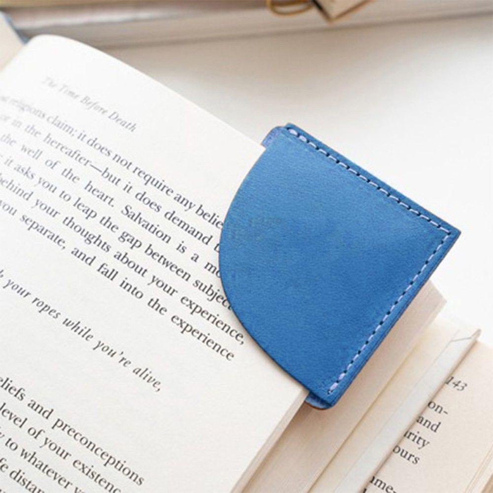 ELEGANT Thẻ Đánh Dấu Sách Mini Bằng Da PU Thủ Công Phong Cách Vintage Thanh Lịch