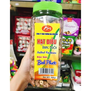 Hạt điều nguyên vỏ rang muối kiên anh 300g