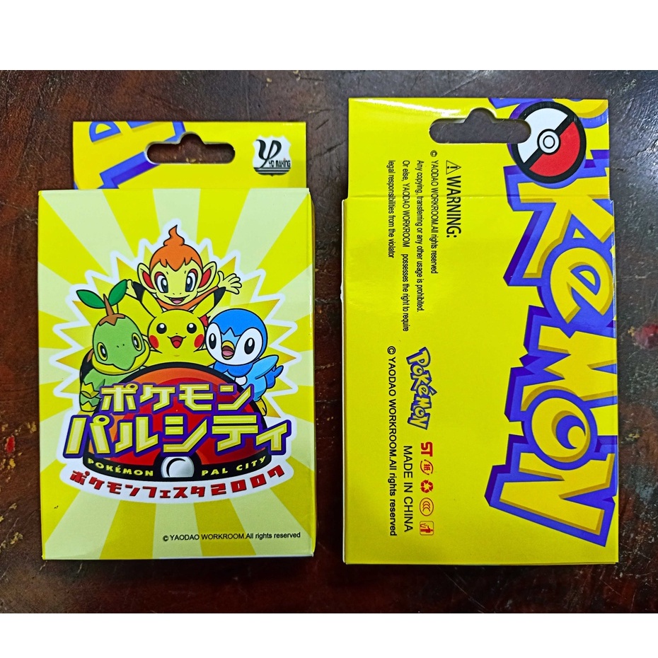 Bộ thẻ bài in hình PIKACHU pokemon 54 lá khác nhau bộ tú bài tây anime manga chibi xinh xắn