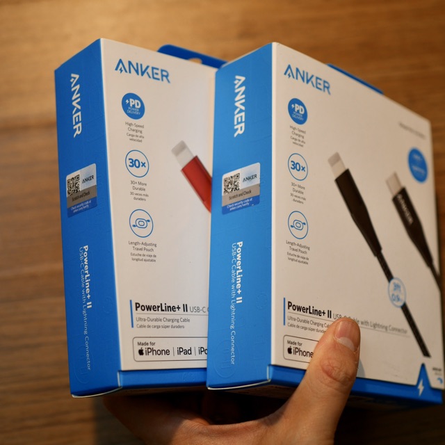 Cáp sạc nhanh PD Anker Powerline+ II Usb C to Lightning Powerline + 2 , A8652 0.9m và A8653- 1.8m sạc nhanh cho Iphone..