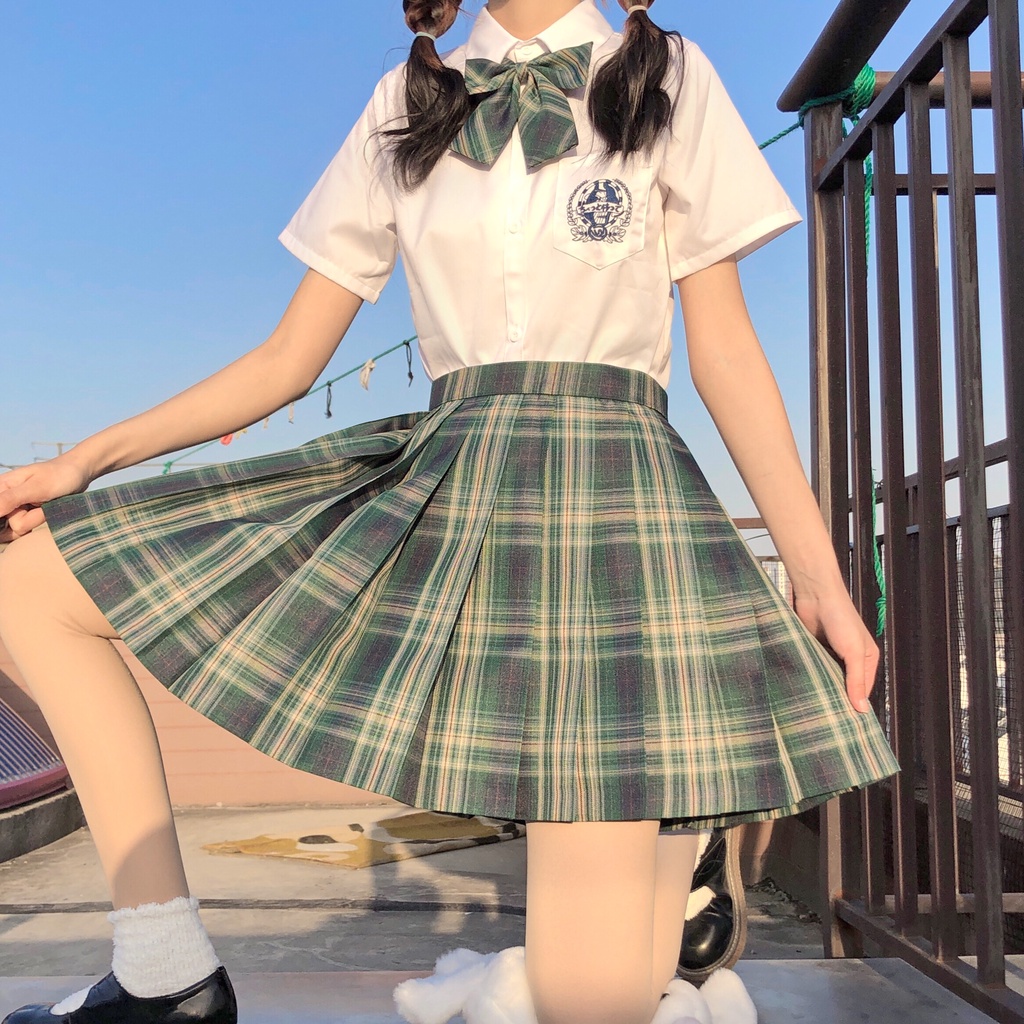 Hormones chân váy xếp ly tennis caro dáng ngắn vintage Thời Trang ulzzang Nhật Bản