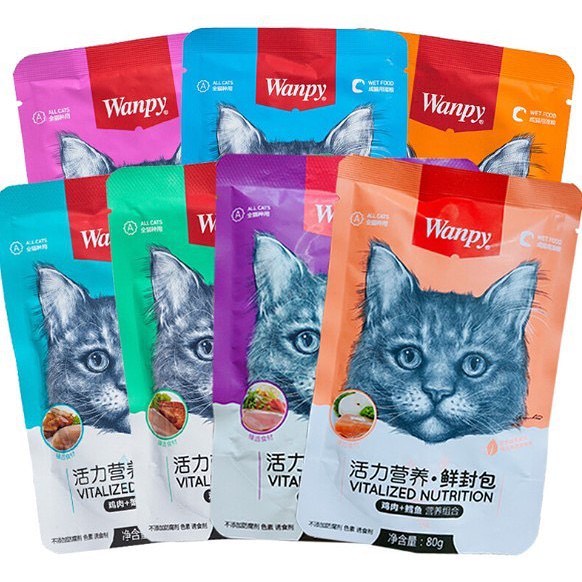 Pate WANPY cho mèo gói 80gr nà