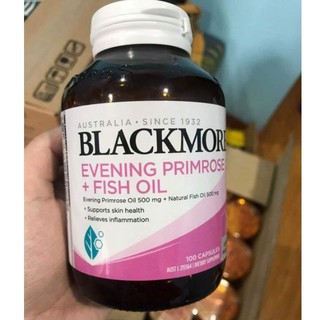 Viên uống tinh dầu hoa anh thảo Blackmores+fish oil mẫu mới lọ thủy tinh