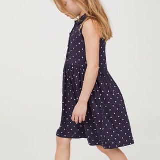 Đầm thun cổ sơ mi h&m