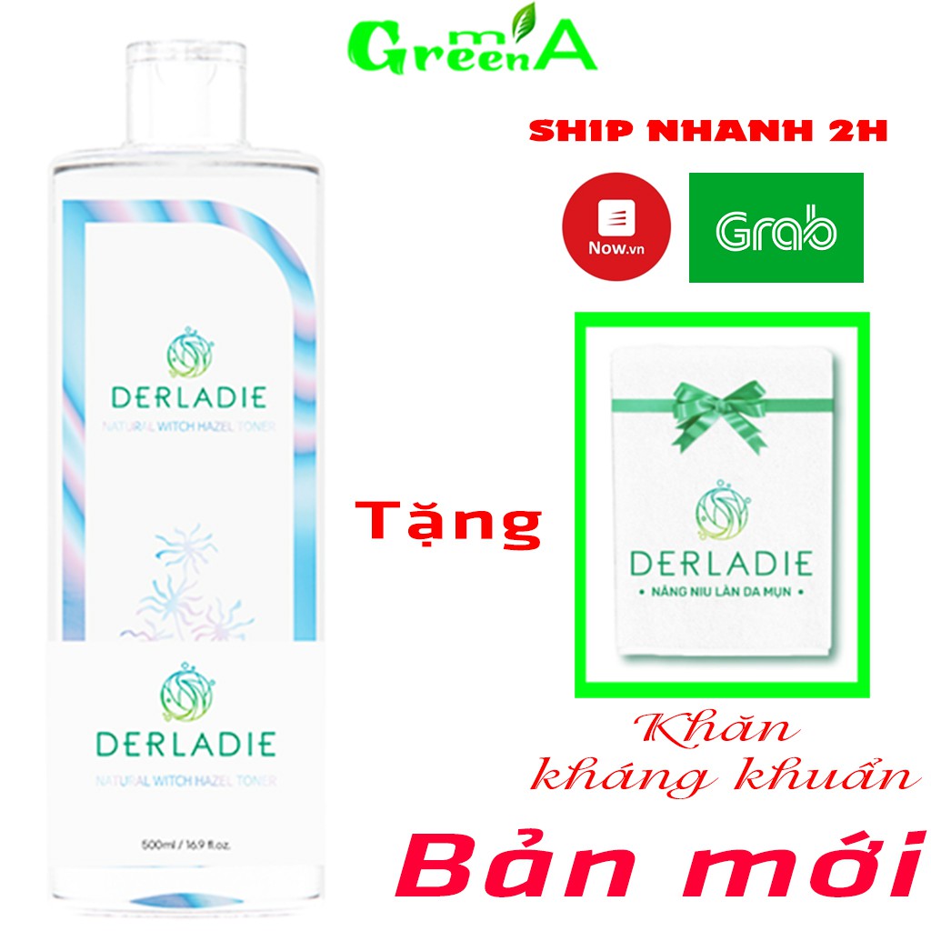Toner Nước Hoa Hồng Derladie Chiết Suất Cây Phỉ Derladie Natural Witch Hazel Toner 500ml Nhập Khẩu Chính Hãng