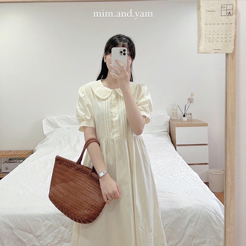 Váy thô cổ sen 3 màu
