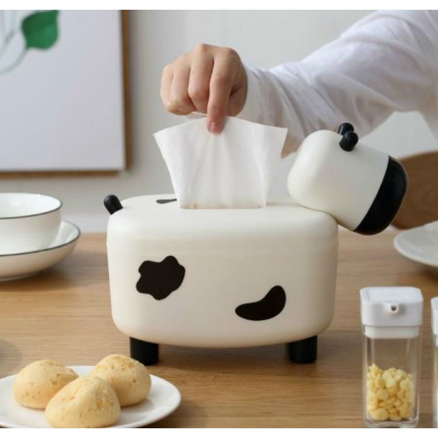 HỘP ĐỰNG GIẤY, TĂM HÌNH CON BÒ SIÊU DỄ THƯƠNG