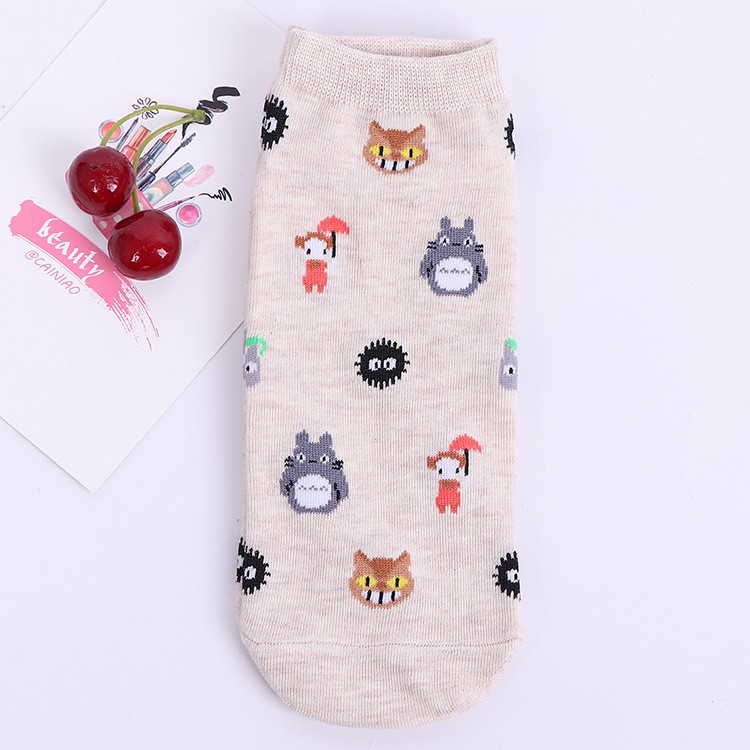 Tất Cotton In Hình Totoro Ngộ Nghĩnh Phong Cách Nhật Bản