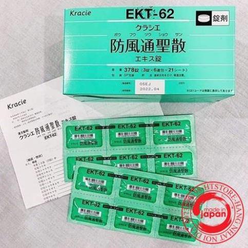 Tiêu mỡ bụng Hofutsu Shousan Kracie EKT-62 Nhật Bản - Hộp 21 vỉ