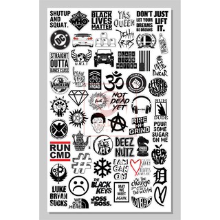 combo stickers chất, không thấm nước