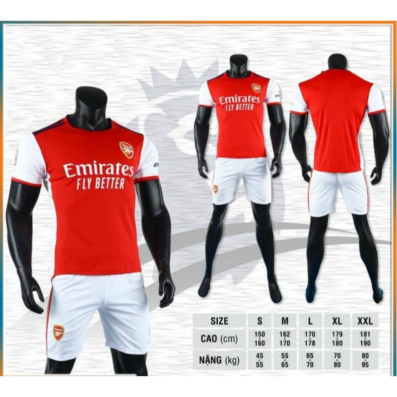 Áo Bóng Đá Arsenal Sân Nhà Mới,Đồ Đá Banh Arsenal 2021-2022