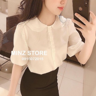 Áo sơ mi nữ cổ bèo siêu xinh