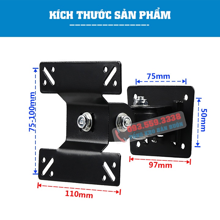Giá Treo Màn Hình 17 - 27 Inch (Up to 32 Inch) Model F03 / Giá Treo Tivi Lắp Đặt Treo Tường - Xoay Màn 360 Độ