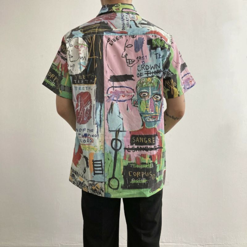 Áo Sơ Mi Tay Ngắn Unisex Cổ Bẻ Phông Cách Hàn Quốc Freesize
