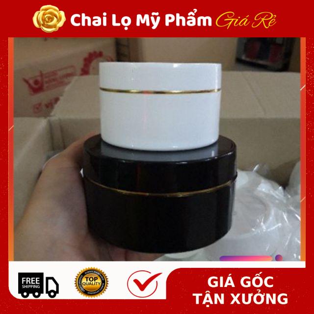 Hủ Đựng Kem ❤ RẺ VÔ ĐỊCH ❤ Hũ đựng kem body 150g,200g đen, trắng , Hũ đựng mỹ phẩm , phụ kiện du lịch