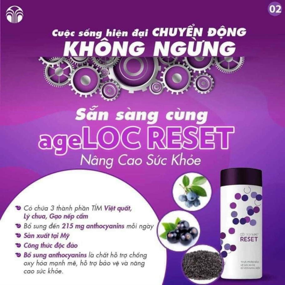 Thực phẩm bảo vệ sức khỏe Nuskin ageLOC Reset 60 viên