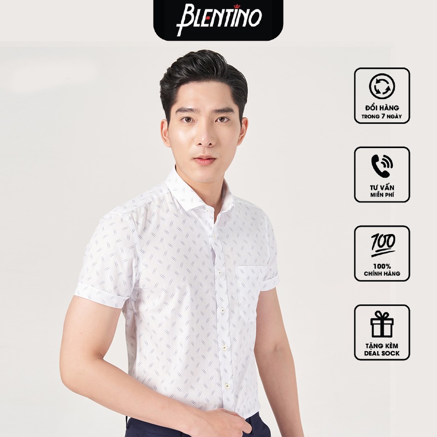 Blentino áo sơ mi nam ngắn tay BSL05(2)