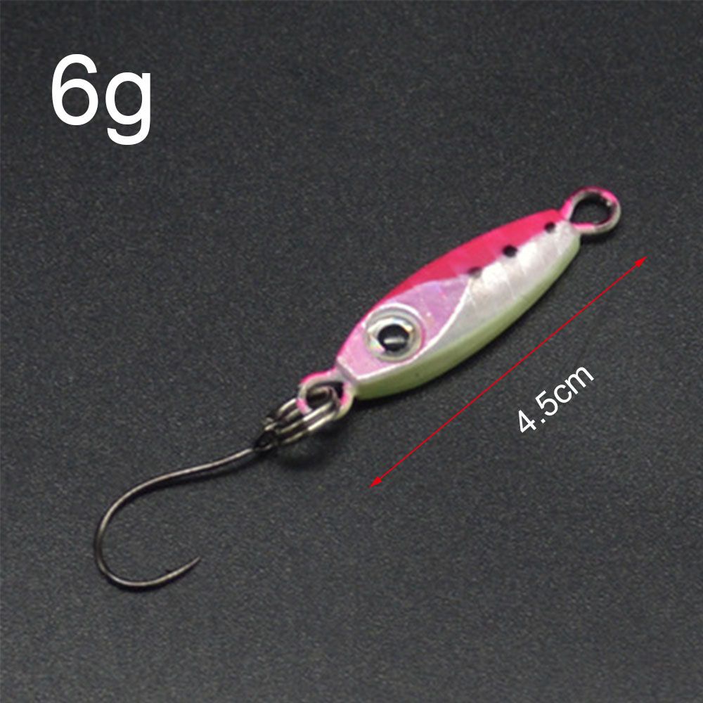 Mồi Câu Cá Nhân Tạo Bằng Kim Loại Cứng 2.7CM 4.5CM 3g 6g Có Móc