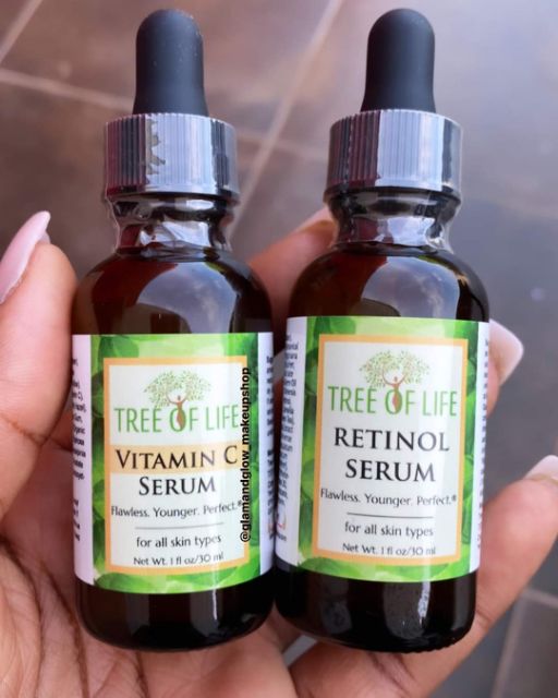 Bộ 3 Serum Tree of Life chống lão hóa Vitamin C Serum, Retinol Serum và Hyaluronic Acid Serum 30ml