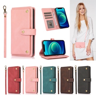 Ốp điện thoại Redmi Note10S Note9 9S PRO Vỏ da có khóa dây đeo ví bảo vệ