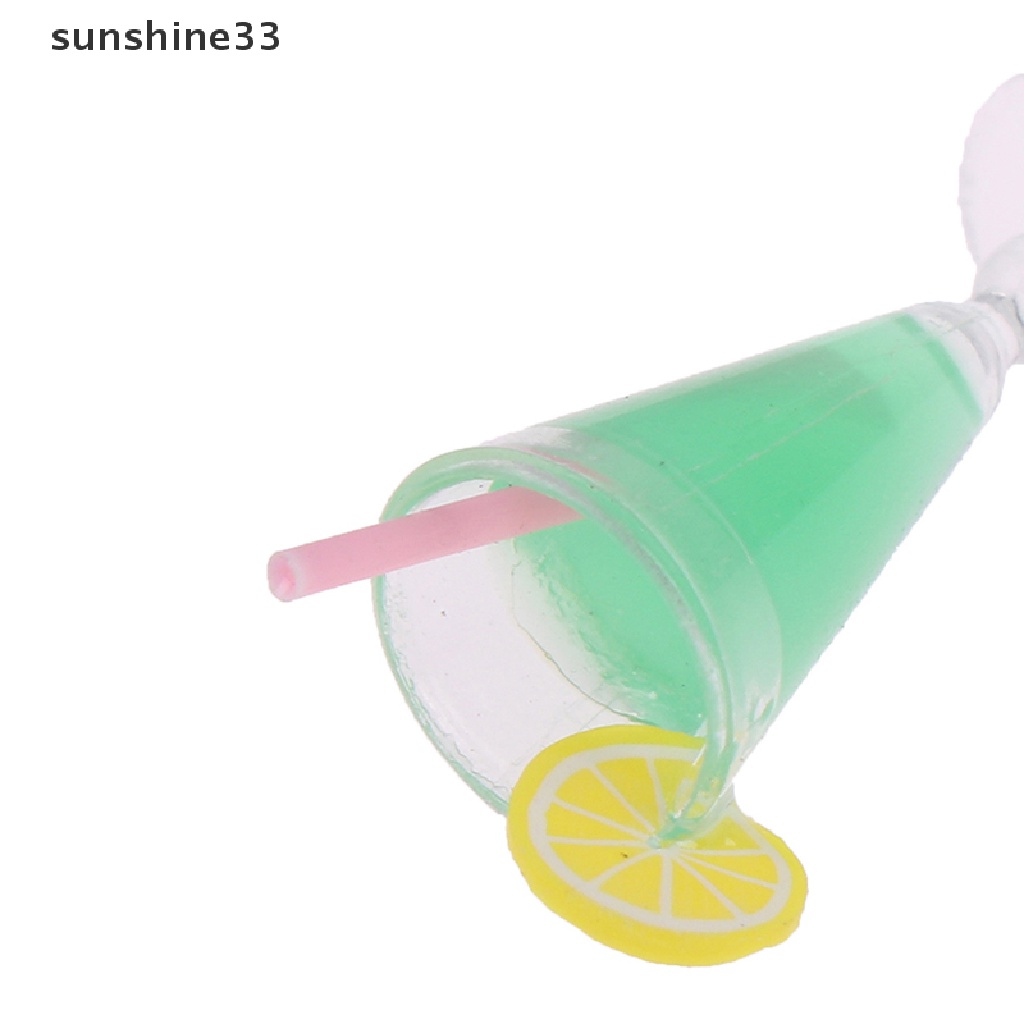 Ly Cocktail Bằng Nhựa Resin Tỷ Lệ 1 / 12 Trang Trí Nhà Búp Bê